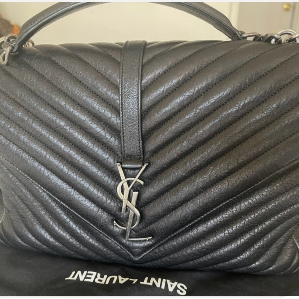 Yves Saint Laurent College Large Shoulder Bag - Picture 2 of 5